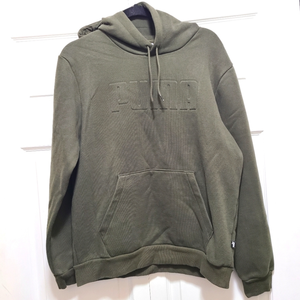 PUMA hoodie sweatshirt size M green